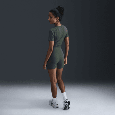 Haut à manches courtes Dri-FIT Nike Zenvy Rib pour femme