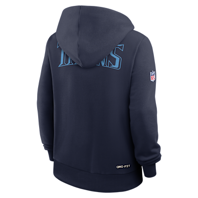 Sudadera con gorro sin cierre Nike Dri-FIT de la NFL para mujer Tennessee Titans Sideline