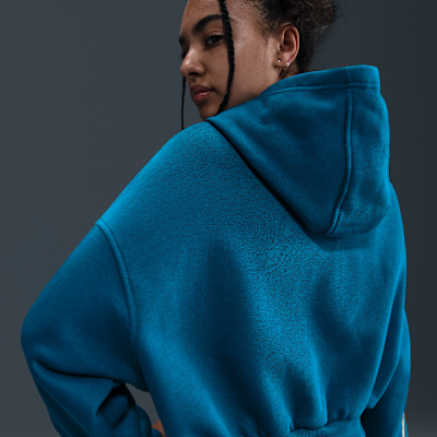 Sudadera con gorro de corte cuadrado para niña talla grande Nike Sportswear Club Fleece