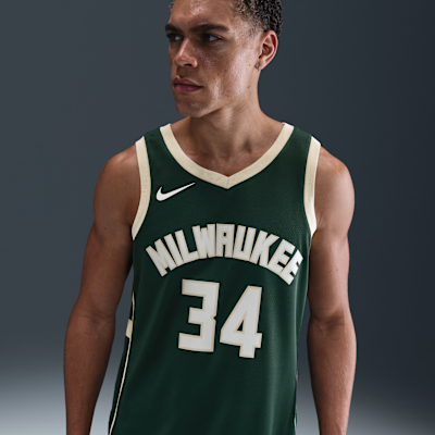 Maglia Milwaukee Bucks Icon Edition Swingman Nike Dri-FIT NBA – Uomo