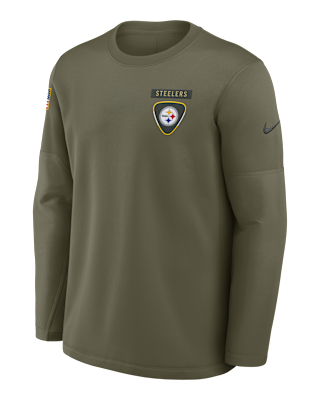Мужские  Pittsburgh Steelers Salute to Service Sideline Triumphant Win Coach Nike NFL Pullover Crew
