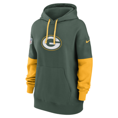 Sudadera con gorro sin cierre Nike de la NFL para mujer Green Bay Packers Sideline Essential