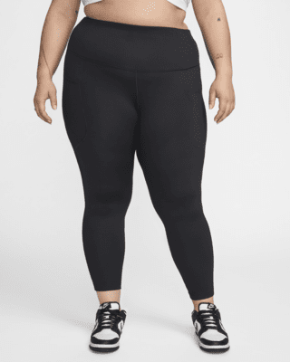 Женские тайтсы Nike One High-Waisted 7/8 Leggings with Pockets (Plus Size)