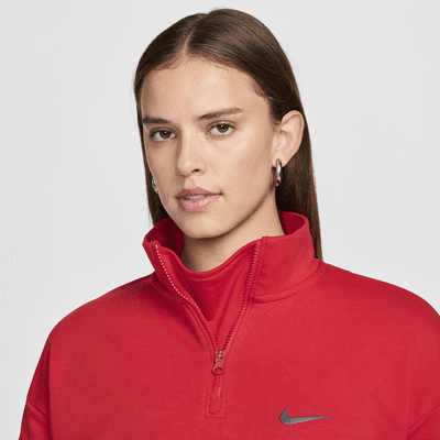 Sudadera sin cierre de básquetbol Nike de tejido Fleece de medio cierre para mujer USA Village