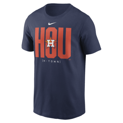 Playera Nike de la MLB para hombre Houston Astros Team Scoreboard