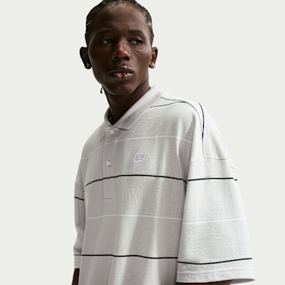 Polo à rayures oversize Nike Sportswear Club pour homme