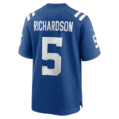 Jersey de fútbol americano Nike de la NFL Game para hombre Anthony Richardson Indianapolis Colts