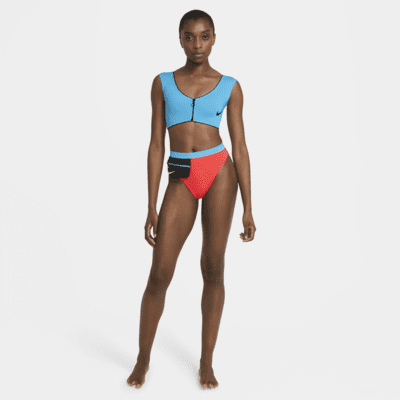 Prenda para la parte inferior de natación de cintura alta con bloques de color para mujer Nike
