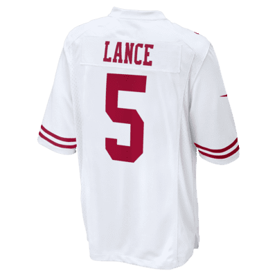 Nike Youth San Francisco 49ers Trey Lance #5 White Game Jersey