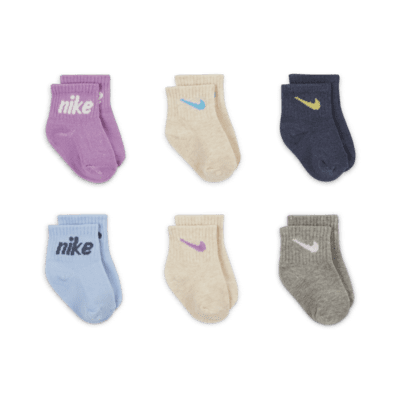 Nike Everyone From Day One Baby (0-6M) Socks Box Set (6-Pairs). Nike.com