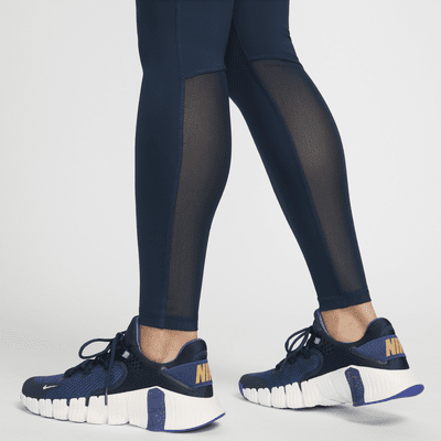 Leggings a vita media con inserti in mesh Nike Pro – Donna