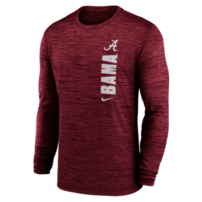 Alabama Crimson Tide Sideline Velocity Men's Nike Dri-FIT College Long-Sleeve T-Shirt