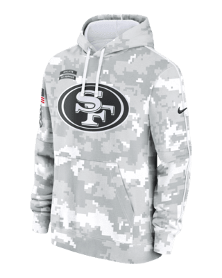 Мужское худи San Francisco 49ers Salute to Service Primary Edge Club Nike NFL Pullover Hoodie