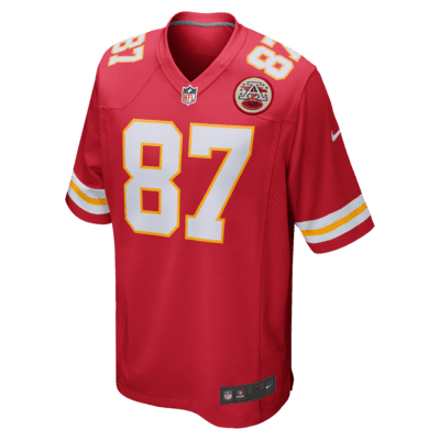 Nike Kansas City Chiefs No87 Travis Kelce White Men's Stitched NFL Elite Gold Jersey
