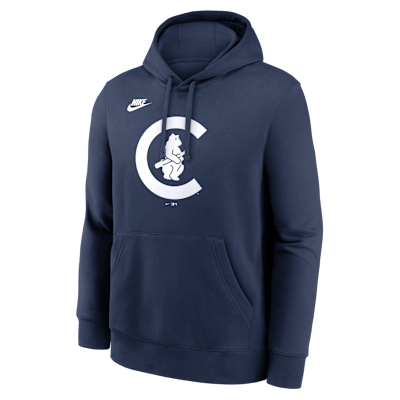 Chicago Cubs Cooperstown Logo Club Men's Nike MLB Pullover Hoodie