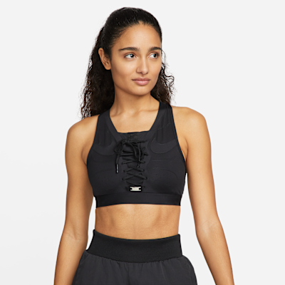 Bra deportivo de media sujeción con cordones para mujer Nike Dri-FIT Swoosh Air  Force 1. Nike.com