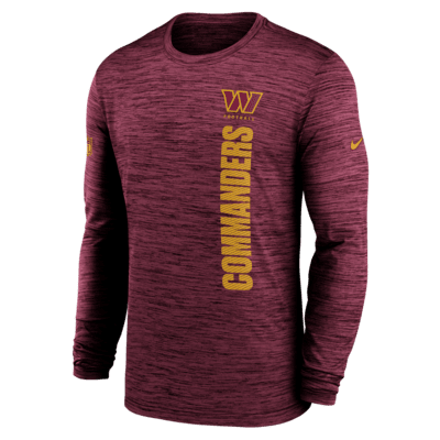 Washington Commanders Sideline Velocity Men's Nike Dri-FIT NFL Long-Sleeve T-Shirt