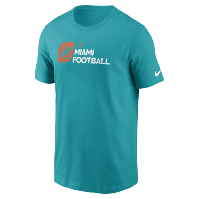 Miami Dolphins Team Outline Essential T-Shirt Men's Nike NFL T-Shirt