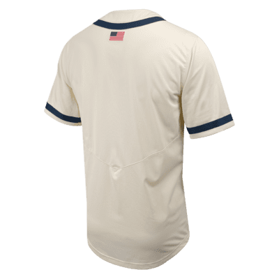 Jersey de béisbol con botones Nike College para hombre Michigan