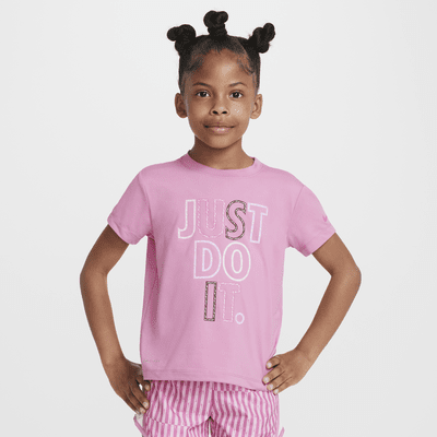 Nike Dri-FIT Femme Pop Little Kids' T-Shirt and Tempo Shorts Set