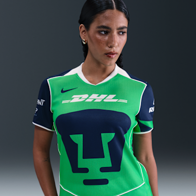 Jersey de fútbol Nike Dri-FIT Total 90 Replica de los Pumas UNAM alternativo 2025/26 Stadium para mujer