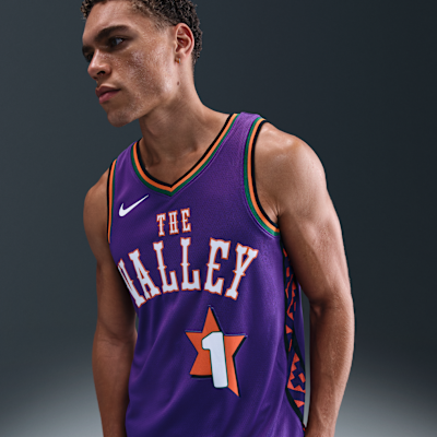 เสื้อแข่งผู้ชาย Nike Dri-FIT NBA Swingman Devin Booker Phoenix Suns 2024/25 City Edition