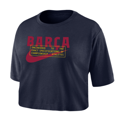 FC Barcelona Women's Nike Dri-FIT Soccer Cropped T-Shirt. Nike.com