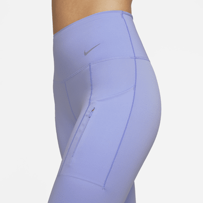 Leggings de tiro alto de 7/8 de sujeción firme con bolsillos para mujer Nike Go