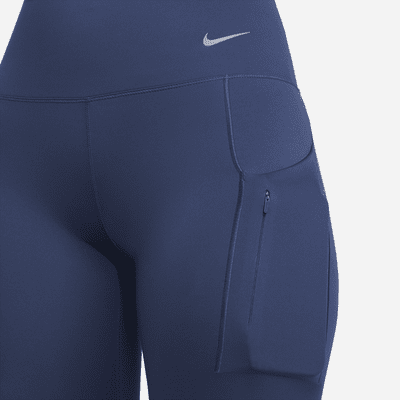 Leggings con bolsillos de tiro alto de largo completo de sujeción firme para mujer Nike Go