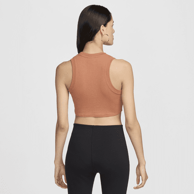 Débardeur court ajusté côtelé Nike Sportswear Chill Knit pour femme