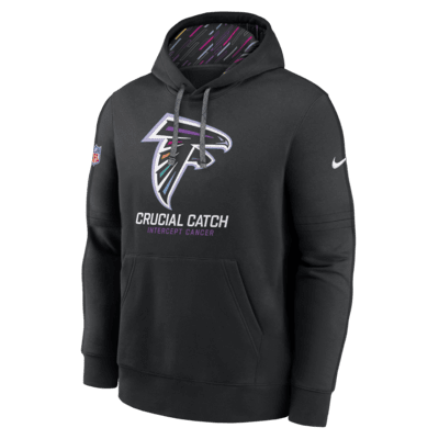 Sudadera con gorro sin cierre Nike de la NFL para hombre Atlanta Falcons Crucial Catch Club