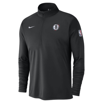 Brooklyn Nets City Edition Men's Nike Dri-FIT NBA 1/2-Zip Long-Sleeve Top