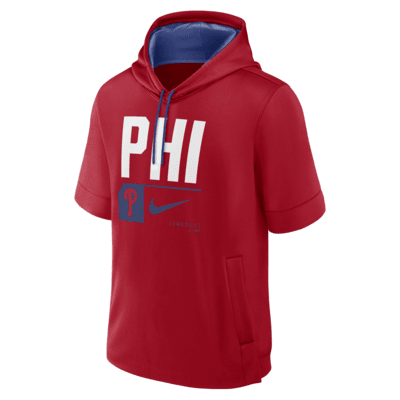 Philadelphia Phillies Tri Code Lockup Men's Nike MLB Short-Sleeve Pullover Hoodie