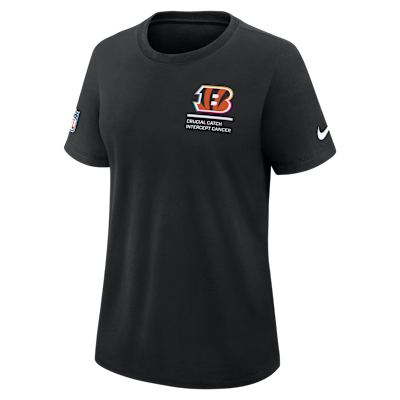 Playera Nike Dri-FIT de la NFL para mujer Cincinnati Bengals Crucial Catch