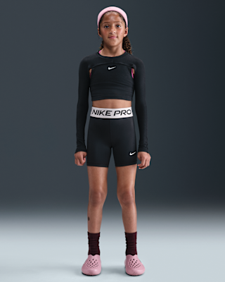 Детские шорты Nike Pro Big Kids' (Girls') Dri-FIT 5" Shorts