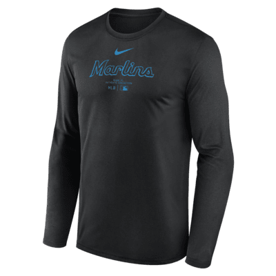 Miami Marlins Authentic Collection Practice Men's Nike Dri-FIT MLB Long-Sleeve T-Shirt