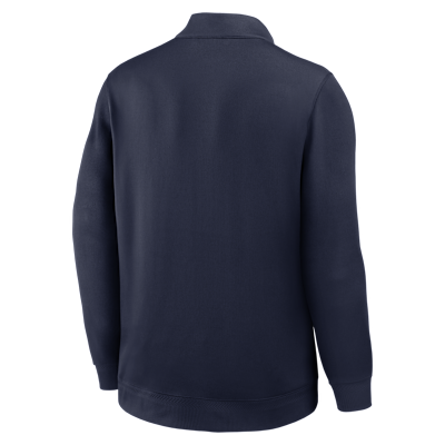 Playera de manga larga universitaria Nike Dri-FIT de medio cierre para hombre Auburn Coaches