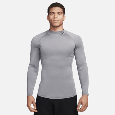 NIKE PRO COMBAT Shirt Men's M Purple Hyperwarm Compression Fitted Long  Sleeve