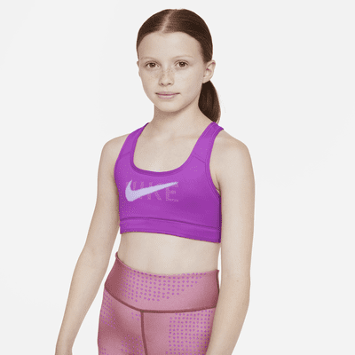 Nike Swoosh Older Kids' (Girls') Reversible Sports Bra