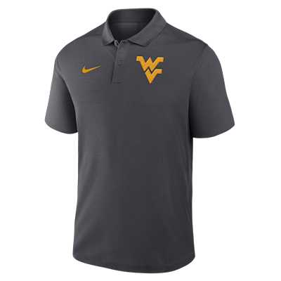 West Virginia Primetime Victory Primary Logo Men's Nike Dri-FIT College Polo
