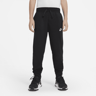 Jordan Boys' Jersey Patch Jogger Pants in Black/Black Size Large | Fleece/Jersey