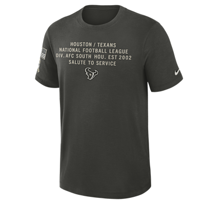 Playera Nike Dri-FIT de la NFL para hombre Houston Texans Salute to Service Slub