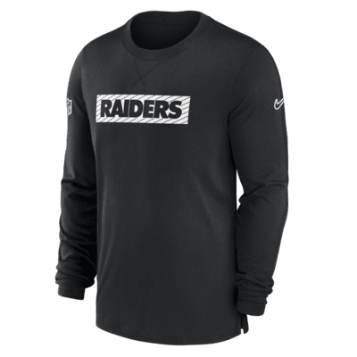 Las Vegas Raiders Sideline Player Team Issue Men’s Nike Dri-FIT Long-Sleeve Top