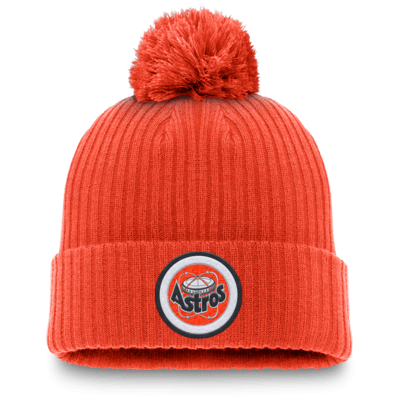 Gorro con dobladillo y pompón Nike de la MLB para hombre Houston Astros Cooperstown Peak