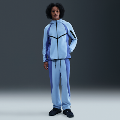Casaco Windrunner em lã cardada com fecho completo e bloco de cor Nike Tech para homem