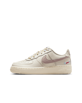 Nike Air Force 1 sneaker Light Orewood Brown/Burgundy Crush/Comet Blue/Malt