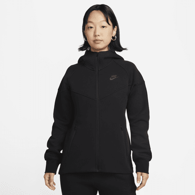 เสื้อมีฮู้ดซิปยาวผู้หญิง Nike Sportswear Tech Fleece Windrunner