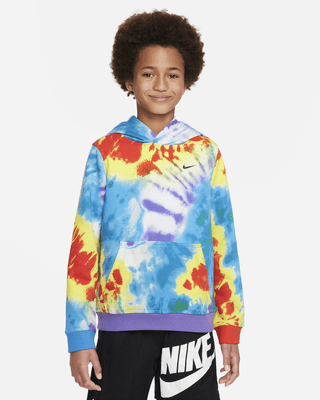 Nike Sportswear Club Big Kids' Tie-Dye Pullover Hoodie. Nike.Com