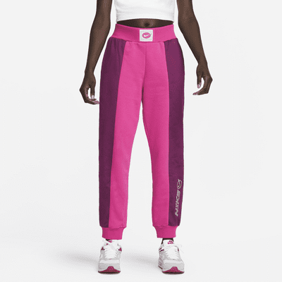 Pantalones de tejido Fleece de tiro medio para mujer Nike Sportswear Icon Clash