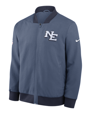 Мужская куртка New England Patriots Rivalries Collection Sideline Nike NFL Full-Zip Bomber